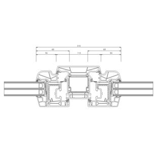 Schüco Living 82 MD 112mm Fenster Rondo 83mm - 9466-9441