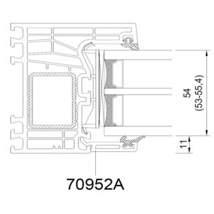 Drutex Iglo Edge - 70952A - Festverglasung Glasstärke 54mm