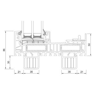 Drutex Iglo Edge Slide Bankanschluss unten