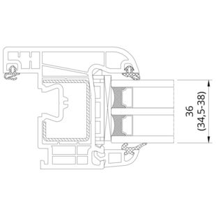 Drutex Iglo EXT Verglasungsdicke 36mm - 50936