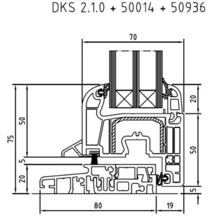 Drutex Iglo Light Balkontür mit flacher Aluminiumschwelle 20mm DKS 2.1.0 50014 50936