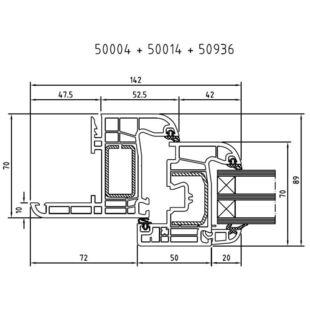 Drutex Iglo Light Renovationsrahmen 41mm mit Flügel