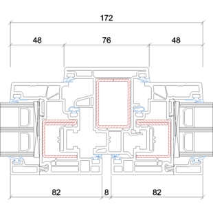 Gealan Konturt Stulp 76mm Fenster 82mm - 5035-5023