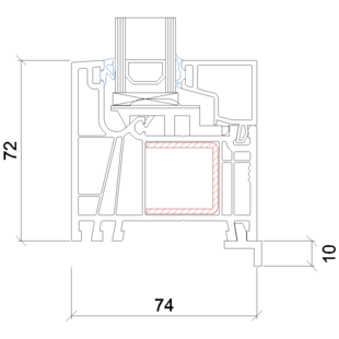 2212- Anschlussprofil 10mm