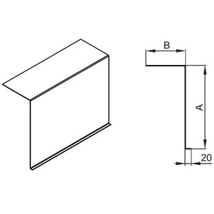 Raffstore PZF Schutzblech F-B15 Typ C