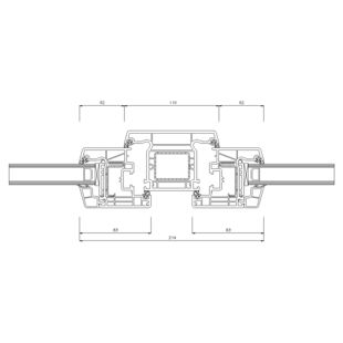 Schüco CT-70 AS 110mm Fenster Classic 83mm - 8849-8866