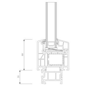 8479 - Basisprofil 30mm (Breite: 45mm) 3K