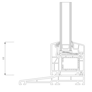 9019- Fensterbankprofil- 135mm-20mm