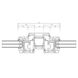 Schüco Living 82 MD 112mm Fenster Classic 83mm - 9466-9431