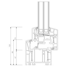 Detailzeichnungen Kunststofffenster Schüco LivIng 82 Alu Inside