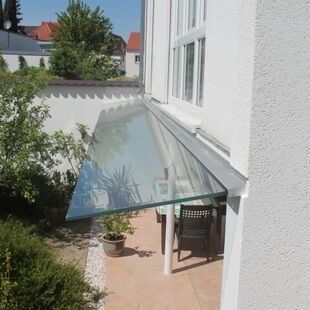 Vordach aus Glas Glassline CANOPY cloud Terrasse