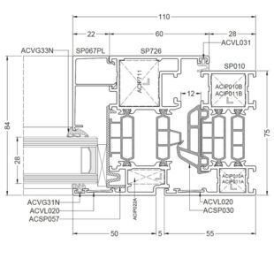 Aliplast Superial Fenster 110mm - SP010 - SP726