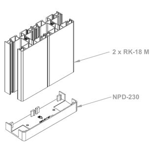 Führungsschiene RK-18 mit Blende NPD-230