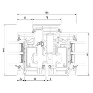 Drutex Iglo Edge - 80029-80013 - Stulp 78mm Fenster