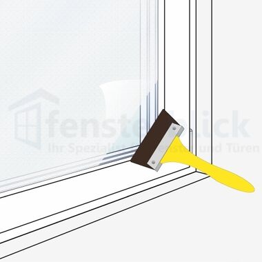 Fensterfolie entfernen mit Glasschaber