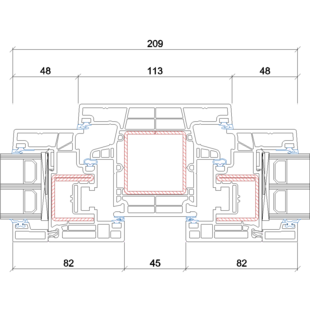 Gealan Kontur 113mm Fenster Classic 82mm - 5028-5023