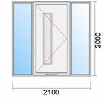 Haustür-Größe 2100x2000 mm