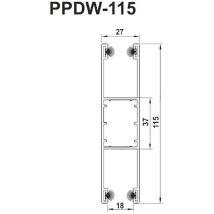 Rolltor Führungsschiene PPDW 115mm doppelt