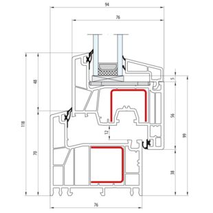 Salamander greenEvolution 76 Fenster - Classic-Line 118mm - 760003 761002