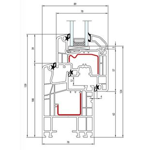 Aluplast IDEAL 5000 Fenster Classic - Line 139mm - 150x04 - 150x20