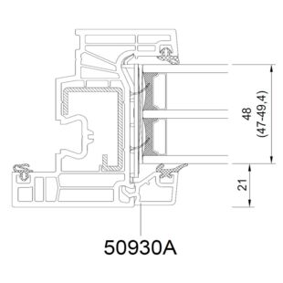 Drutex Iglo Edge - 50930A - Flügel Glasstärke 48mm