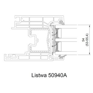 Drutex Iglo Edge Slide Schiebeflügel mit Glasleiste 54 mm