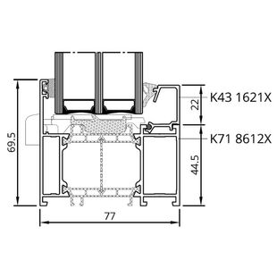 Alu-Fenster MB-86 SI Festverglasung