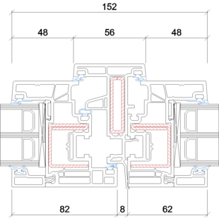 Gealan Kontur Stulp 56 mm Fenster 82mm - 5033-5023