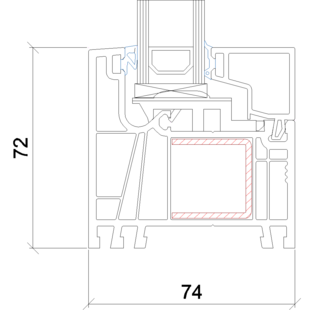 Gealan Linear - 122mm 7072