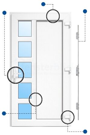 Nebeneingangstür Modell 11 Vorteilsmarkierungen