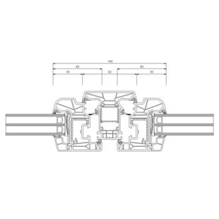 Schüco CT-70 AS Pfosten 92 mm Fenster Rondo 83mm - 9465-9441