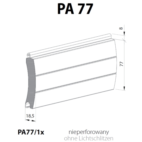 Rolltor Panzerlamelle 77 mm