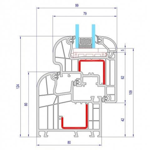 Kunststofffenster Aluplast IDEAL 6000 Technische Details