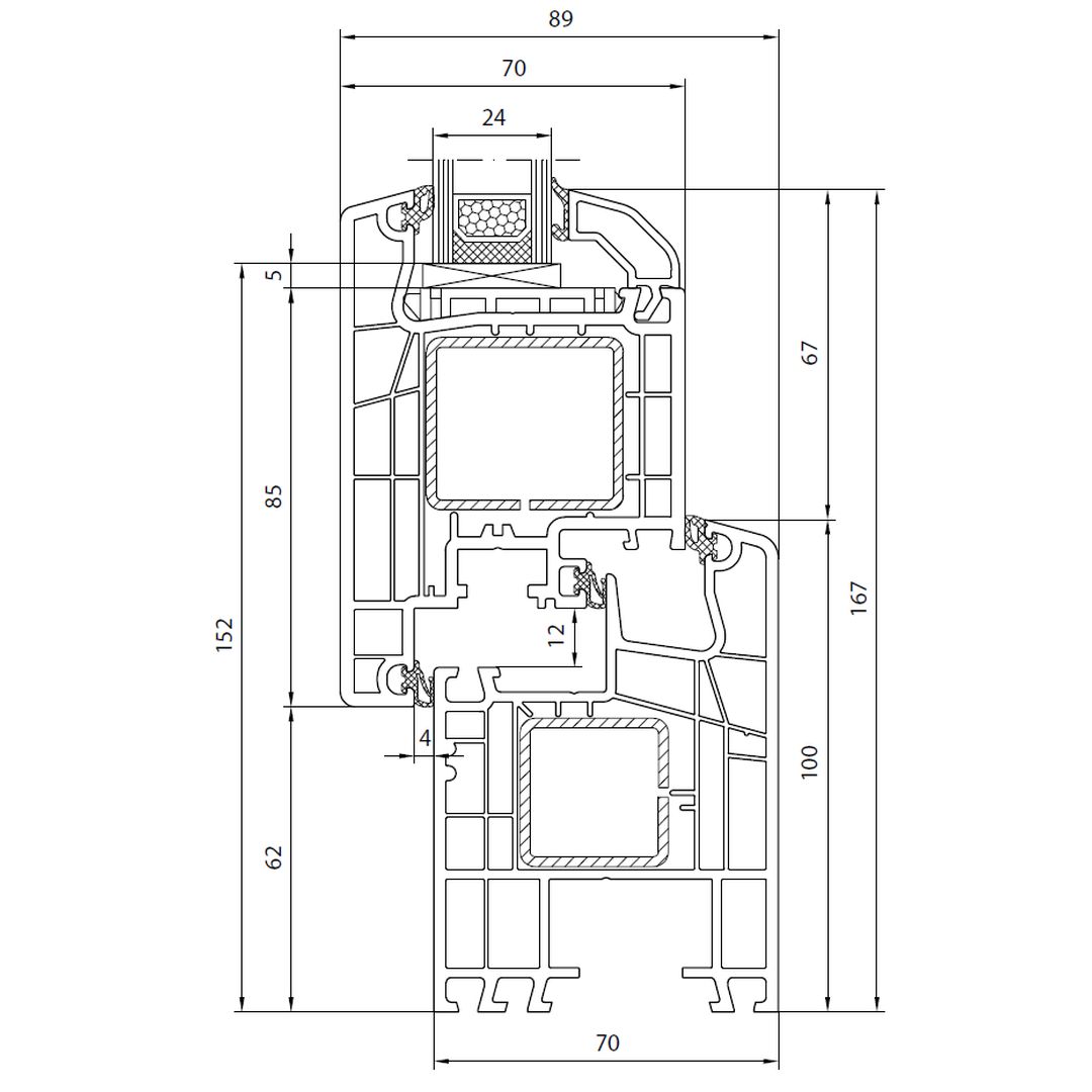 Detailzeichnungen Kunststofffenster IDEAL 5000