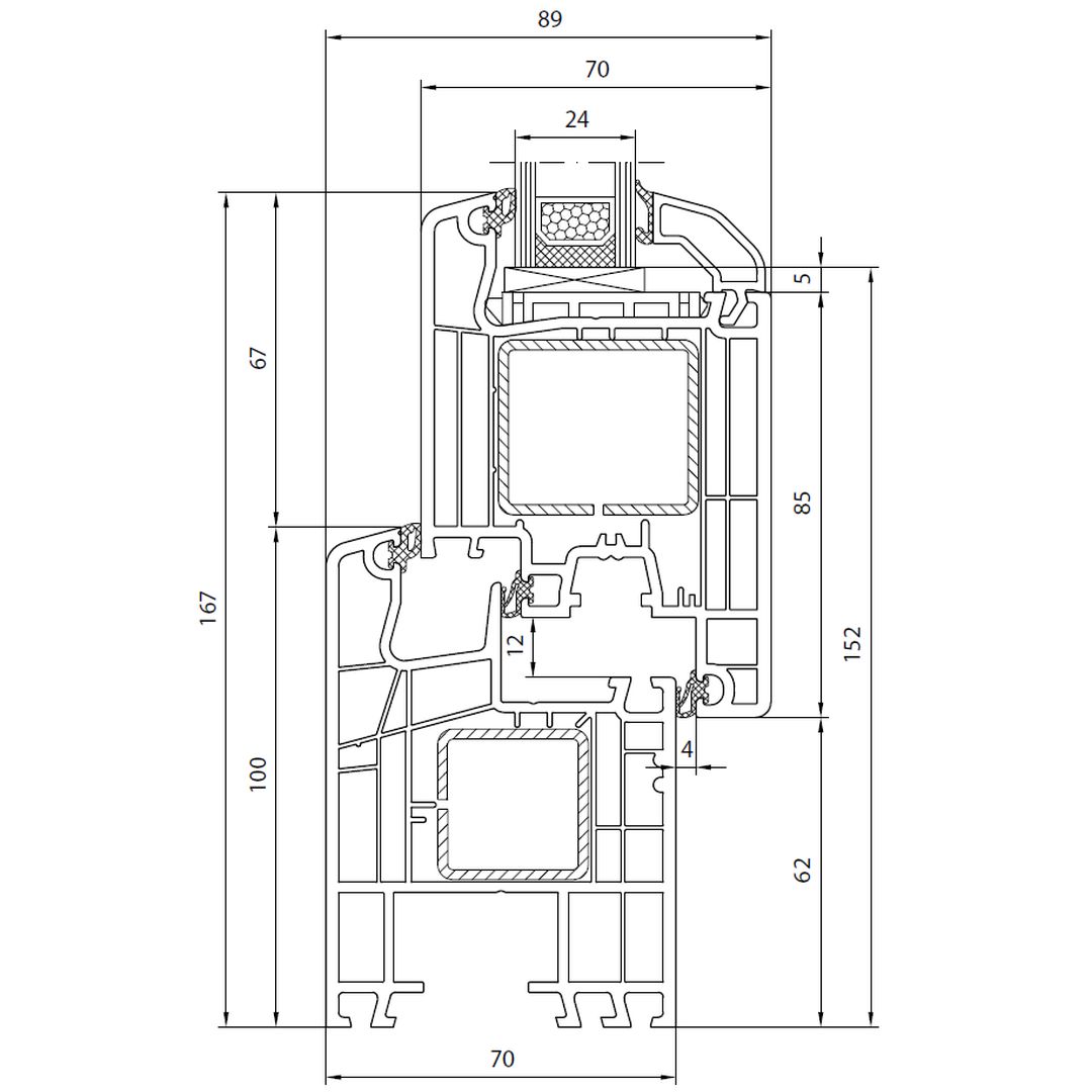 Detailzeichnungen Kunststofffenster IDEAL 5000