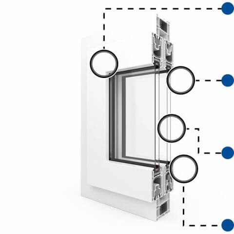 Kunststoff Schiebetür Profil aluplast Multi-Slide Vorteile