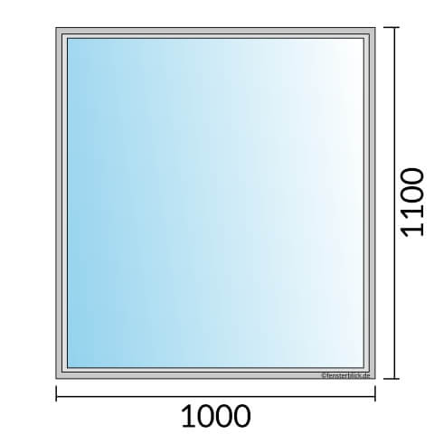 Fenster 1000x1100mm Festverglasung technische Details