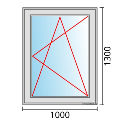 Fenster 1000x1300mm Dreh-Kipp-Rechts technische Details