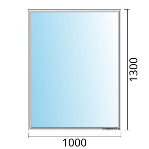 Fenster 1000x1300mm Festverglasung technische Details