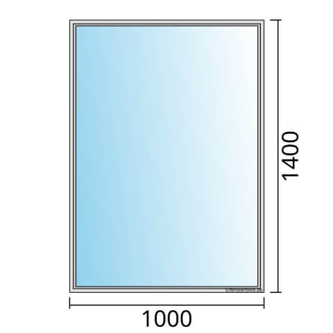 Fenster 1000x1400mm Festverglasung technische Details