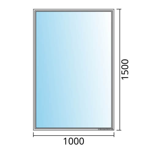 Fenster 1000x1500mm Festverglasung technische Details