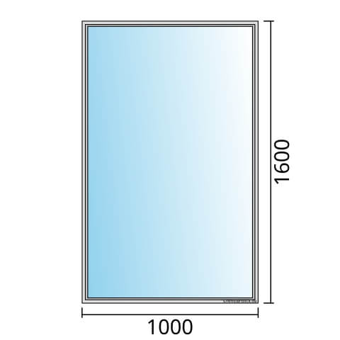 Fenster 1000x1600mm Festverglasung technische Details