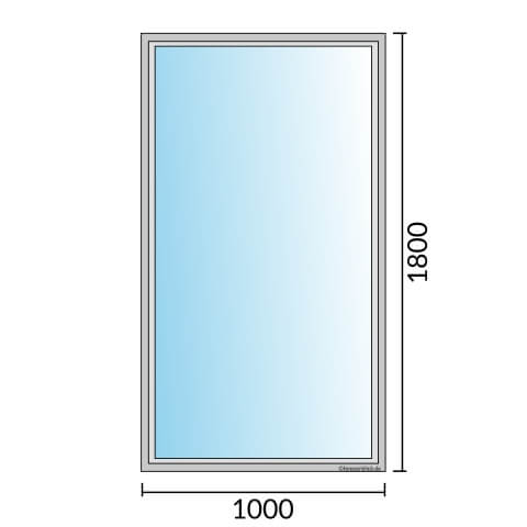 Fenster 1000x1800mm Festverglasung technische Details