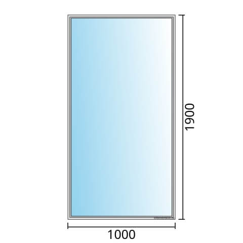 Fenster 1000x1900mm Festverglasung technische Details