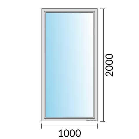 Fenster 1000x2000mm Festverglasung technische Details