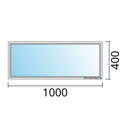 Fenster 1000x400mm Festverglasung technische Details