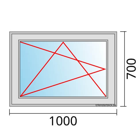 Fenster 1000x700mm Dreh-Kipp-Links technische Details