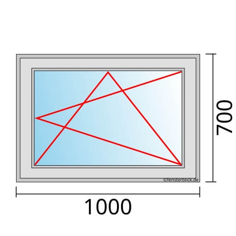 Fenster 1000x700mm Dreh-Kipp-Rechts technische Details