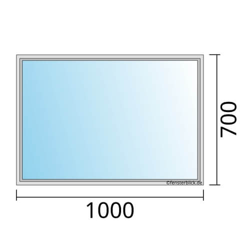 Fenster 1000x700mm Festverglasung technische Details