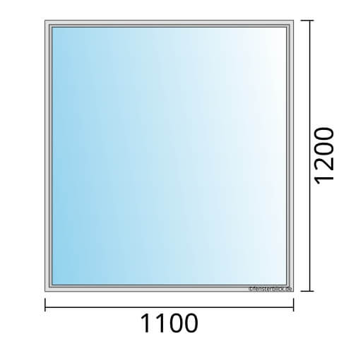 Fenster 110x120 cm Festverglasung